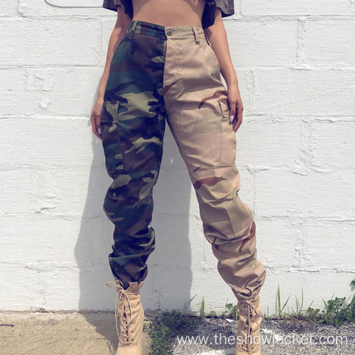 High quality Street Wear Camouflage Cargo Pants Women